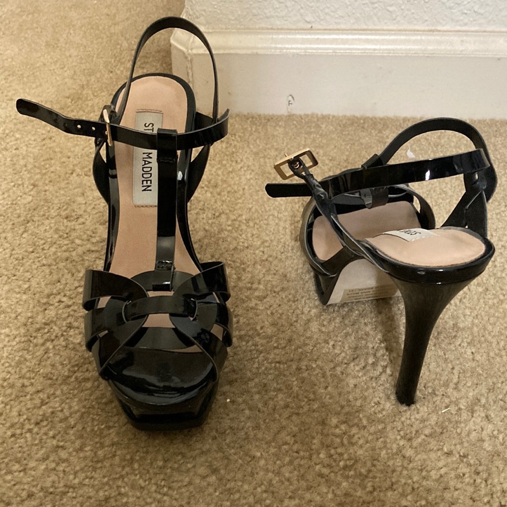 4” black heels Steve Madden size 5